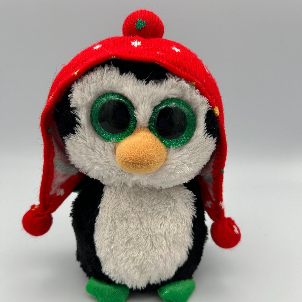 Ty Beanie Babies Collection "Freeze" Penguin w/ Hat 2015 Stuffed Animal Plush